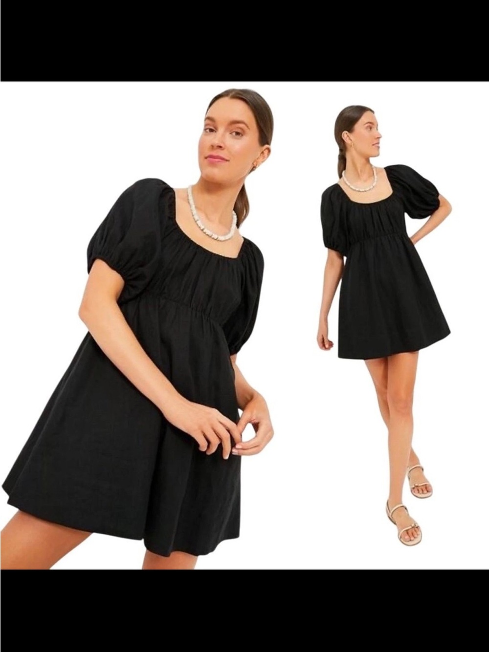 Pomander Place Black Puff Sleeve Mini Dress Tuckernuck xxl